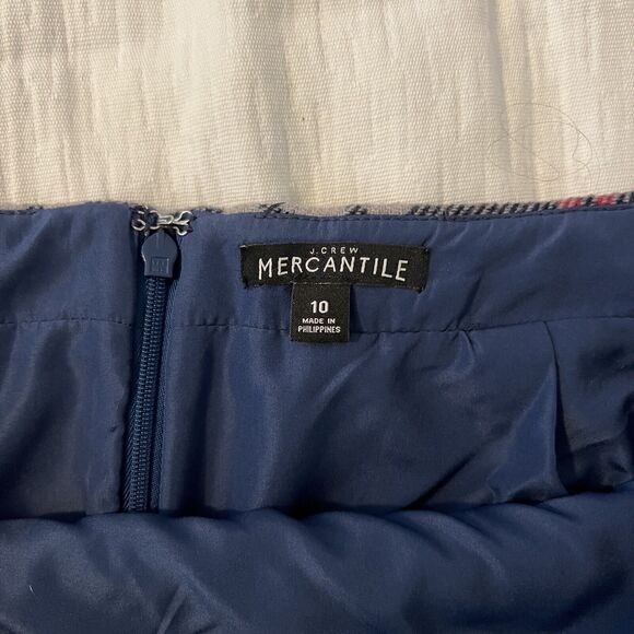 J Crew Mercantile Women’s Buffalo Check Mini Skirt Ruffle Wool Blend Size 10 - Picture 3 of 4